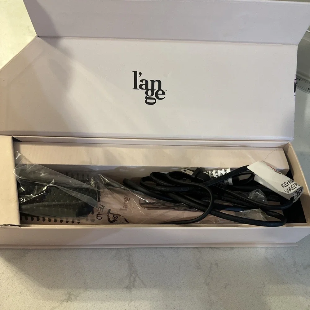 L'ange Le Vite Ceramic Straightening Brush Iron, Thermal, Blush Pink New